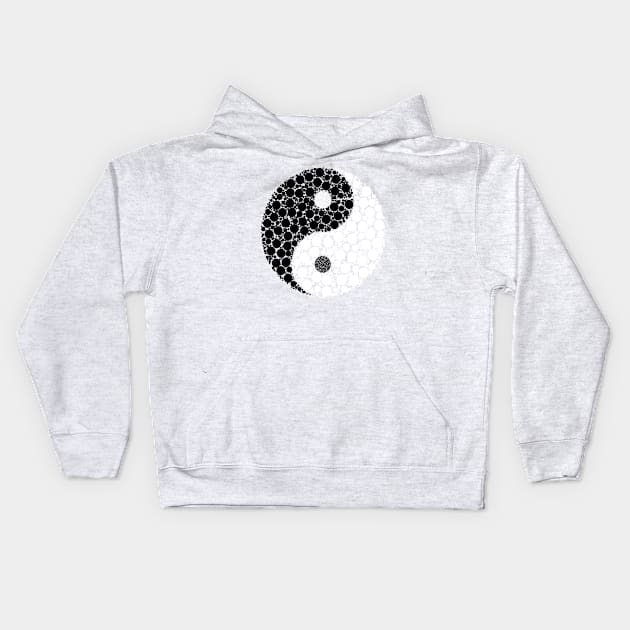 Ying Yang Abstract Kids Hoodie by Winterplay